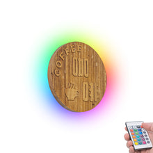 Load image into Gallery viewer, Customized Hand-carved Wooden Light Home Decor Convenient Hook Wall Sconce Battery Remote Background Dimmable Light
