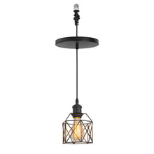 Load image into Gallery viewer, Ceiling Spotlights Remodel Pendant Lamp Black Hollow Cage Retro Design Hanging Light Conversion Kit For E26 Ceiling Lamp