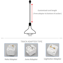 Load image into Gallery viewer, Track Mount Lighting Glass Globe Diameter 9.8inches Pendant Kitchen Island Light