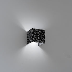 Black & Silver Glass Diamond Square Remote Control Battery Lamp No Wire Required