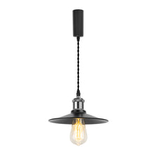 Load image into Gallery viewer, Track Light Pearl Black/Matt Brass E26 Base Black Shade Metal Lamp 3.2 Ft Adjusted Height Freely