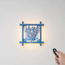 Load image into Gallery viewer, Blue Wall Ambient Lighting Coral 3D Pattern Remote Battery Marine Style For TV Background Bedroom Store Hook Type