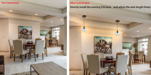 Ceiling Spotlights Remodel Droplight Glass Ball Shade Modern Design Hanging Light Conversion Kit For E26 Ceiling Lamp