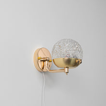 Load image into Gallery viewer, Yequandec 5W Touch Switch Hook Type Wall Sconce Flow Rotating Light Modern Design Brass Crystal Lampshade