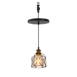 Ceiling Spotlights Remodel Droplight Black Cage Shade Vintage Design Hanging Light Conversion Kit For E26 Ceiling Lamp