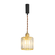 Load image into Gallery viewer, Modern Crystal Track Light E26 Base Gold Hanging Lamp 3.2 Ft Adjusted Height Freely