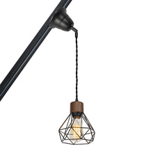 Load image into Gallery viewer, Sloped Position Track Light E26 Walnut Base Hollow Shade Adjusted Retro Hanging Lamp Inclined Roof