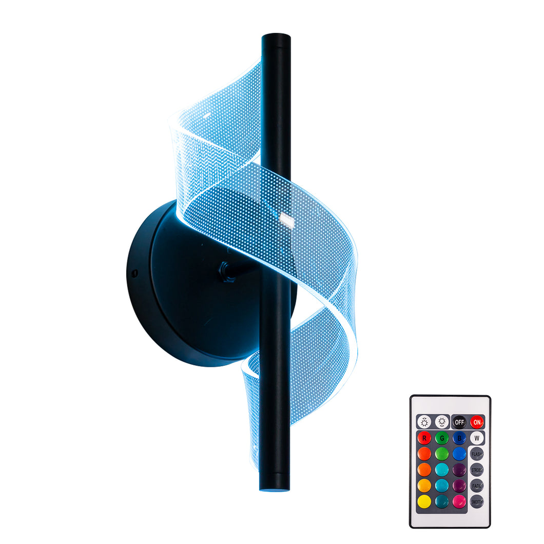 Remote Battery RGB Dimmable Lighting Gold/Black Luxury Wall Lamp Convenient Hook