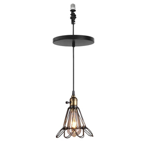Ceiling Spotlights Remodel Droplight Metal Cage Vintage Design Hanging Light Conversion Kit For E26 Ceiling Lamp