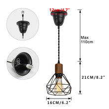 Load image into Gallery viewer, E26 Connection Ceiling Spotlight Remodel Walnut Base Hollow Shade Vintage Hanging Light Convert Kit