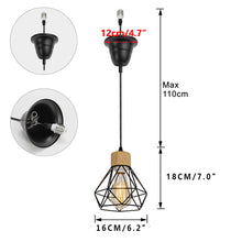 Load image into Gallery viewer, E26 Connection Ceiling Spotlight Remodel Wood Base Hollow Shade Modern Hanging Light Convert Kit