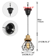 Load image into Gallery viewer, E26 Connection Ceiling Spotlight Remodel Log Base Hollow Shade Retro Hanging Light Convert Kit