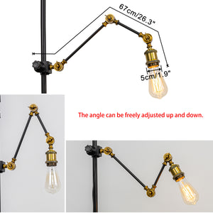 High-Quality Metal Fixing To Vertical Attachments Adjustable Lamp Arm Clamp Lamp With Plug Cord