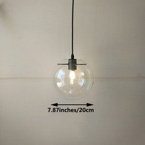 Track Mount Lighting Glass Globe Pendant Kitchen Island Light