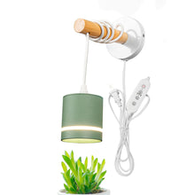 Load image into Gallery viewer, Hanging Wall Sconce Wooden Handle Macaron Style with Timer Cord Idea for Indoor Plant Grow Light