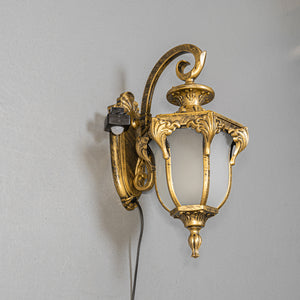 Motion Sensor Light 5.9 Feet Outlet Type Cord Waterproof Outdoors Wall Sconce Gold Vintage Design