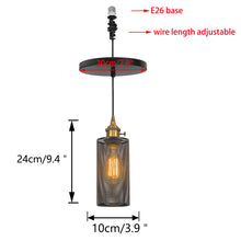 Load image into Gallery viewer, Ceiling Spotlights Remodel Droplight Black Hollow Shade Retro Design Hanging Light Conversion Kit For E26 Ceiling Lamp