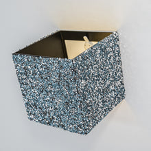 Load image into Gallery viewer, Blue &amp; Silver Glass Diamond Square Remote Control Battery Lamp No Wire Required