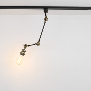 Adjustable Angle Direction Black Metal Track Lamp E26 Bronze Mini Base Vintage Design Lighting