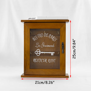 Vintage Design Entry Key Holder Idea Wall Storage Decoration Rechargeable Human Motion Sensor Light Creative Hanging Key Rack