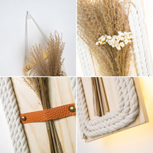 Load image into Gallery viewer, Dried Flowers Handmade Cotton Rope Woven Battery Dimming Wall Lamp Warm Atmosphere For Bedsides Store Entrance Home
