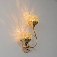 Load image into Gallery viewer, Yequandec Touch Switch Hook Type Dimmable USB Cable Double Wall Sconce Flow Rotating Light Luxury Design Brass Crystal Lampshade
