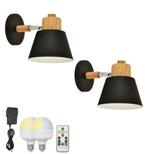 Load image into Gallery viewer, Rechargeable Battery Wireless Adjustable Angle Modern Simple Wall Sconce Remote Dimmable