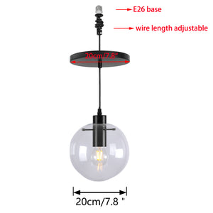 Ceiling Spotlights Remodel Droplight Glass Ball Shade Modern Design Hanging Light Conversion Kit For E26 Ceiling Lamp