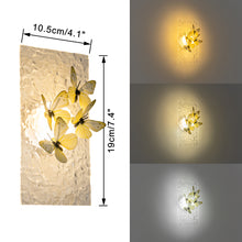 Load image into Gallery viewer, Clear Ripple Background With Cute Beige Butterfly Battery Run Remote Night Light For Bedsides Home