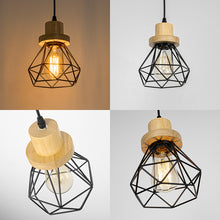 Load image into Gallery viewer, E26 Connection Ceiling Spotlight Remodel Log Base Hollow Shade Retro Hanging Light Convert Kit