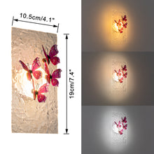 Load image into Gallery viewer, Clear Ripple Background With Cute Pink Butterfly Battery Run Remote Night Light For Bedsides Home