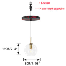 Load image into Gallery viewer, Ceiling Spotlights Remodel Droplight Clear Glass Shade Vintage Design Hanging Light Conversion Kit For E26 Ceiling Lamp