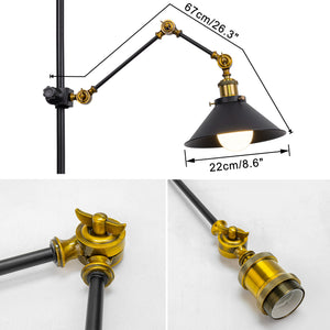 Metal Fixing To Vertical Attachments Adjusted Arm Clamp Lamp Remote Dimmable Battery Bulb(DZ22)