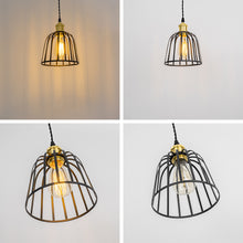 Load image into Gallery viewer, Track Light Black/Gold/Brass Finish E26 Base Black Cage Shade Metal Lamp Adjusted Height Freely