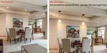 Load image into Gallery viewer, Ceiling Spotlight Remodel Brass Base Glass Flower Shade E26 Connection Hanging Light Conversion Kit