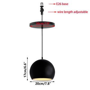 Ceiling Spotlights Remodel Droplight Black Shade Vintage Design Hanging Light Conversion Kit For E26 Ceiling Lamp