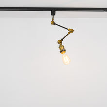 Load image into Gallery viewer, Adjustable Angle Direction Black Metal Track Lamp E26 Gold Mini Base Vintage Design Lighting