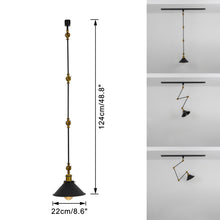 Load image into Gallery viewer, Adjustable Angle Direction Track Lamp E26 Gold Bronze Base Black Metal Vintage Design Lighting