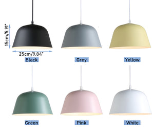 Track Pendant Light Macaron Green Metal Shade Loft Style For Kitchen Home Bar