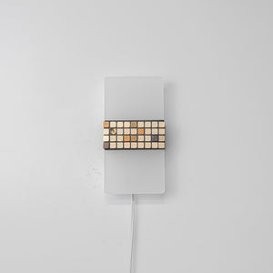 White Acrylic with Colorful Mosaic Stone Handmade Corded Wall Sconce Modern Design For Bedside Store Office