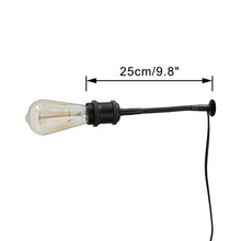 Load image into Gallery viewer, Dimming Timer Mini Bracket (3.3 cm Diameter) Wired Wall Lamp E26 Base Vintage Design Flexible Gooseneck Adjustable Lighting Mounting Narrow Wood