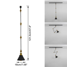 Load image into Gallery viewer, Adjustable Angle Direction Track Lamp E26 Gold Bronze Mini Base Black Metal Vintage Design Lighting