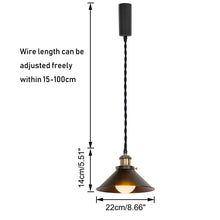 Load image into Gallery viewer, Remote Control RGB LED Black Track Pendant Light Adjustable Fixture Vintage Style