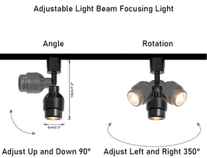 Track Lamp Remote Dimmable Spotlight Adjustable Focus Lighting For Oil Painting Rental House