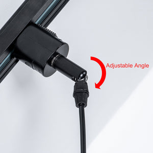 One Track Light Fixture Mini E26 Base Customized Length Hanging Lamp Sloped Position Roof
