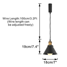 Load image into Gallery viewer, Remote Control RGB LED Black Track Pendant Light Brown Bronze E26 Base Adjusted Fixture Vintage Style