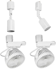 Load image into Gallery viewer, 2 Track Lights No Bulb, 2 Track Mini Fans Easy To Install White Plant Growing Kit For House Plants