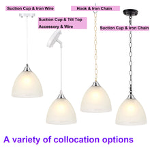 Load image into Gallery viewer, Customized Battery Powered Adjusted Cord White Glass Shade Pendant Modern Design For Home Store