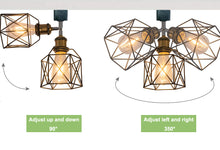 Load image into Gallery viewer, Hollow Cage Metal Shade Track Light Rotatable Tilt Adjustable Accent Lighting Vintage Design