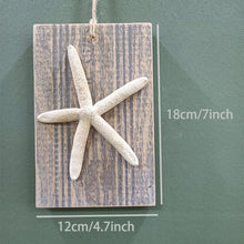 Load image into Gallery viewer, Handcrafted Wooden With Starfish Convenient Hook Wall Sconce Go Wire-Free Battery Background Dimmable Light